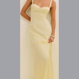 Britney Satin Dress Reformation x Devon Lee Carlson